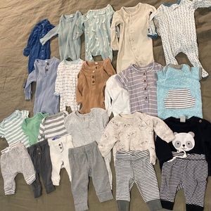 Neutral newborn to 3 month baby boy clothes